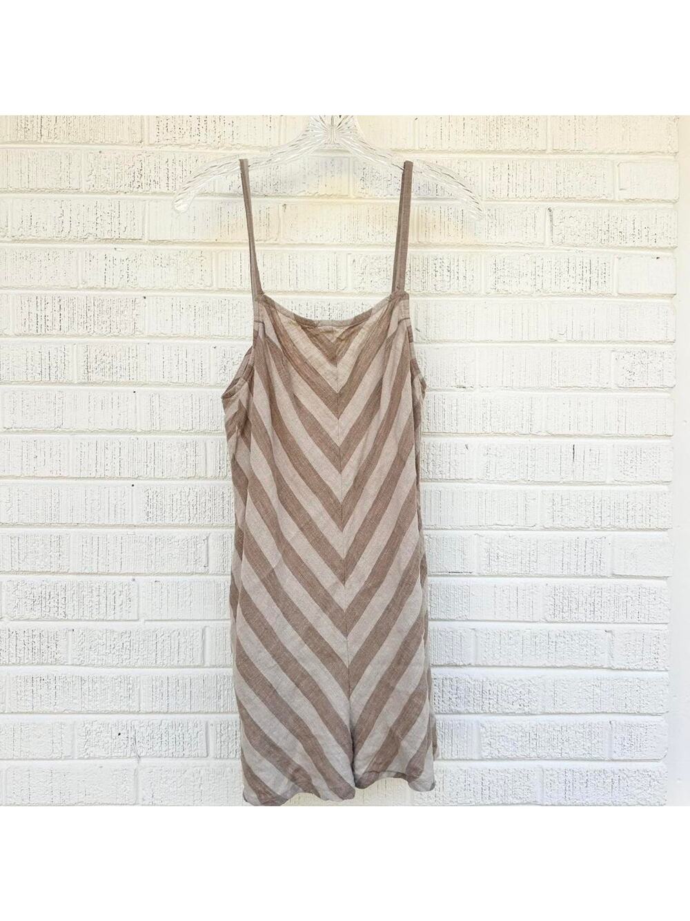 Urban Outfitters Striped Linen Blend Romper